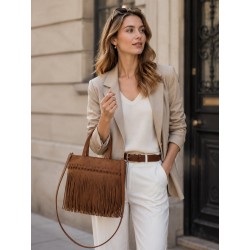 Sac cabas Sorrento à franges pour femme | WISSYA