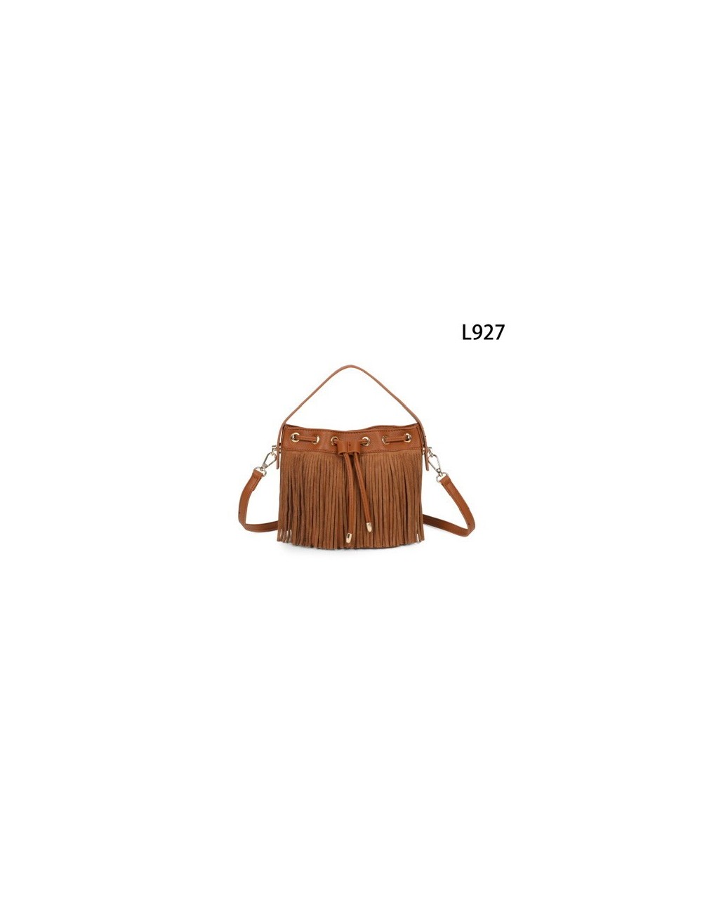 Sac seau Siena à franges en suède pour femme | WISSYA